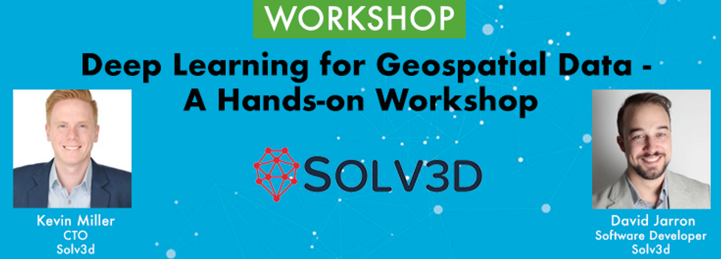 Decorative image for session Deep Learning for Geospatial Data - A Hands-on Workshop - Ticketed event