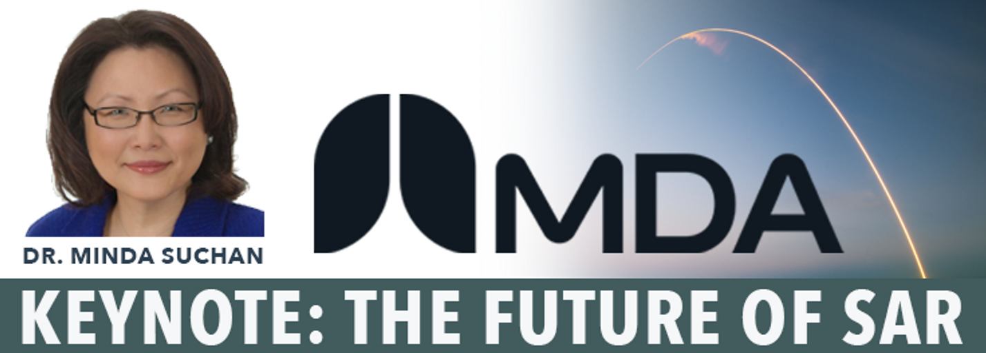 Decorative image for session GeoIgnite Welcome & Keynote: MDA and the Future of SAR - Dr. Minda Suchan, VP of Geointelligence