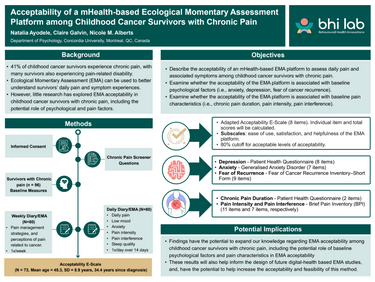 Decorative image for session Acceptability of a mHealth-based Ecological Momentary Assessment Platform among Childhood Cancer Survivors with Chronic Pain